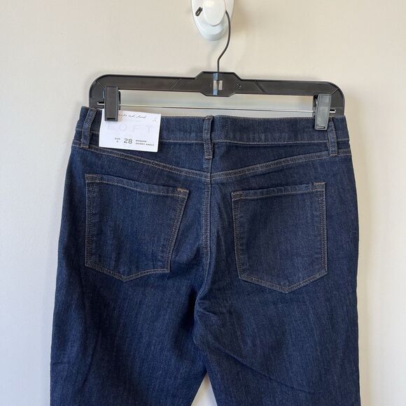 Ann Taylor Loft Modern Skinny Ankle Jeans Stretch Dark Wash Women's Sz 6/28 NWTs - Picture 7 of 10